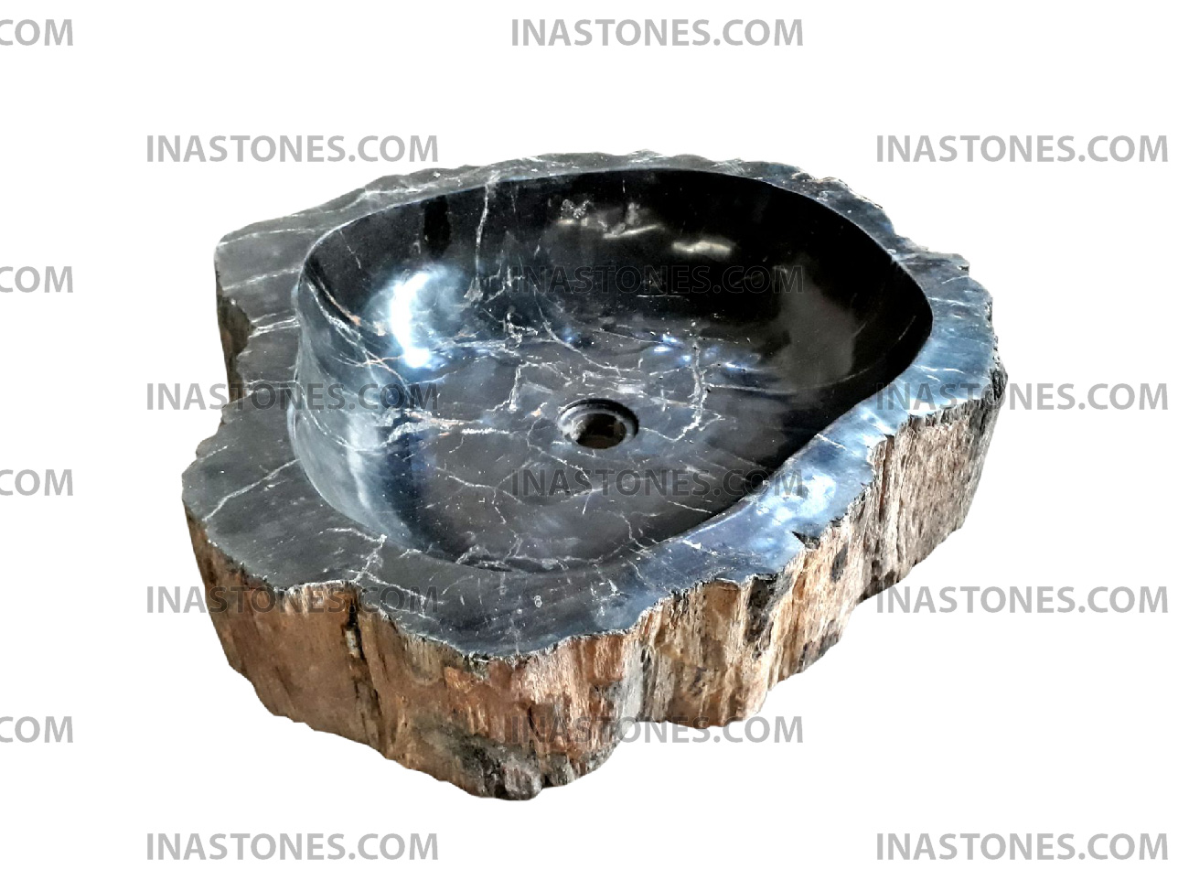 Wastafel Fossil Hitam